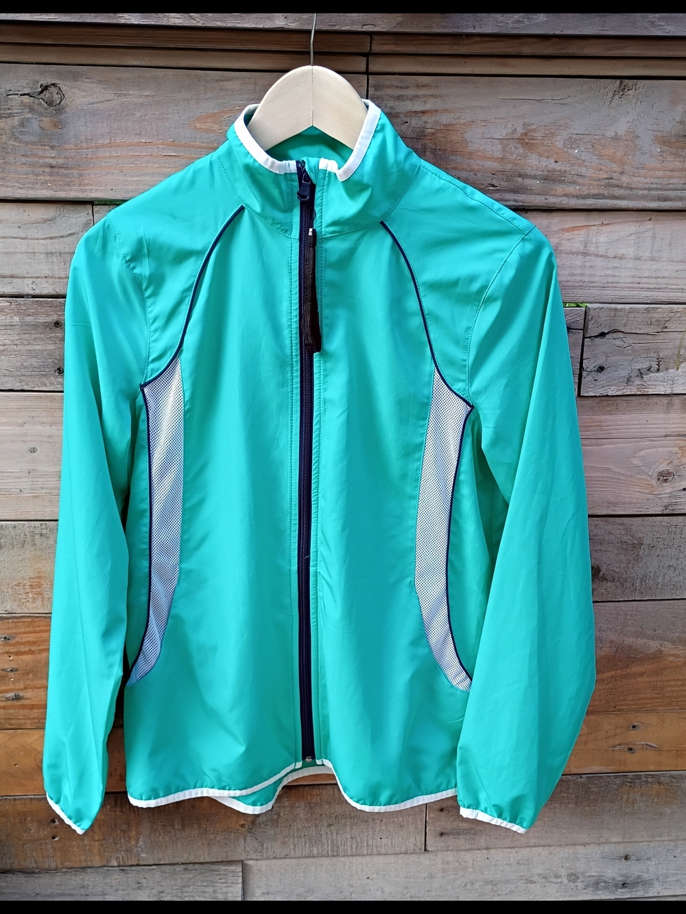 Women's Tek gear Aqua/Turquoise Teal Lightweight Windbreaker Sz Small